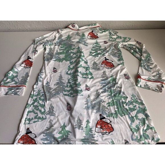 Munki Munki Peanuts Snoopy Woodstock Puffer Jacket Nightgown PJ Women’s Sz M NEW - Picture 14 of 16